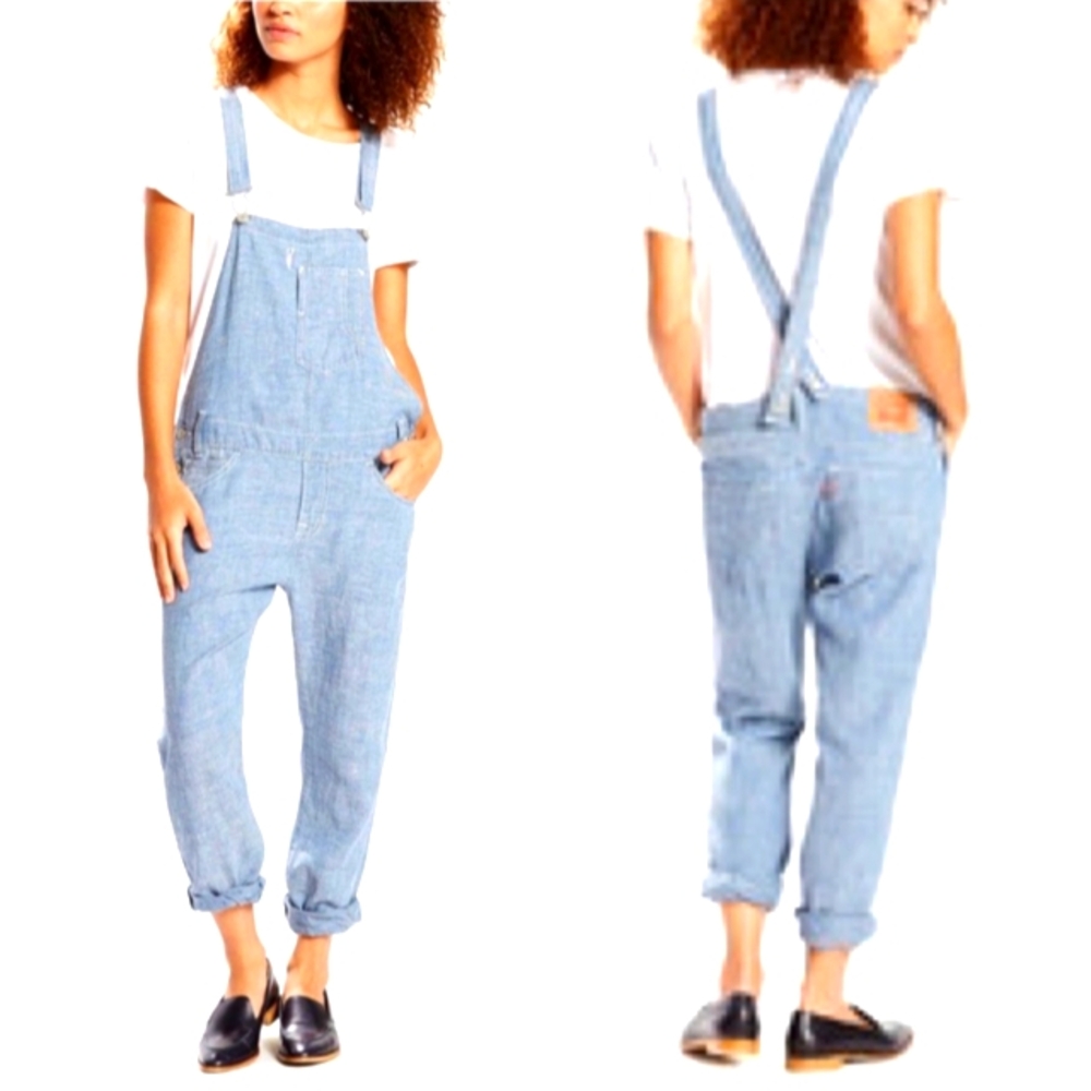 Levi's Linen/ Cotton Chambray Rain Denim Overalls XS